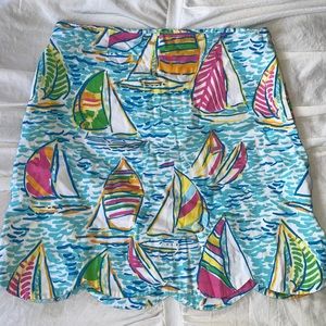 Lilly Pulitzer You Gotta Regatta Scalloped Skirt